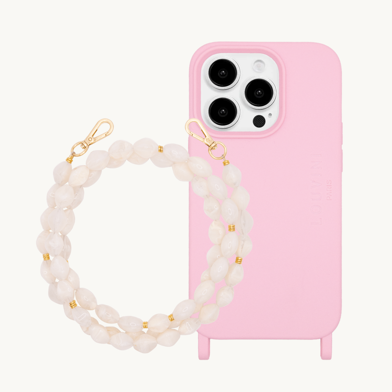 iPhone Case MILO MagSafe Black & RITA Beige Chain