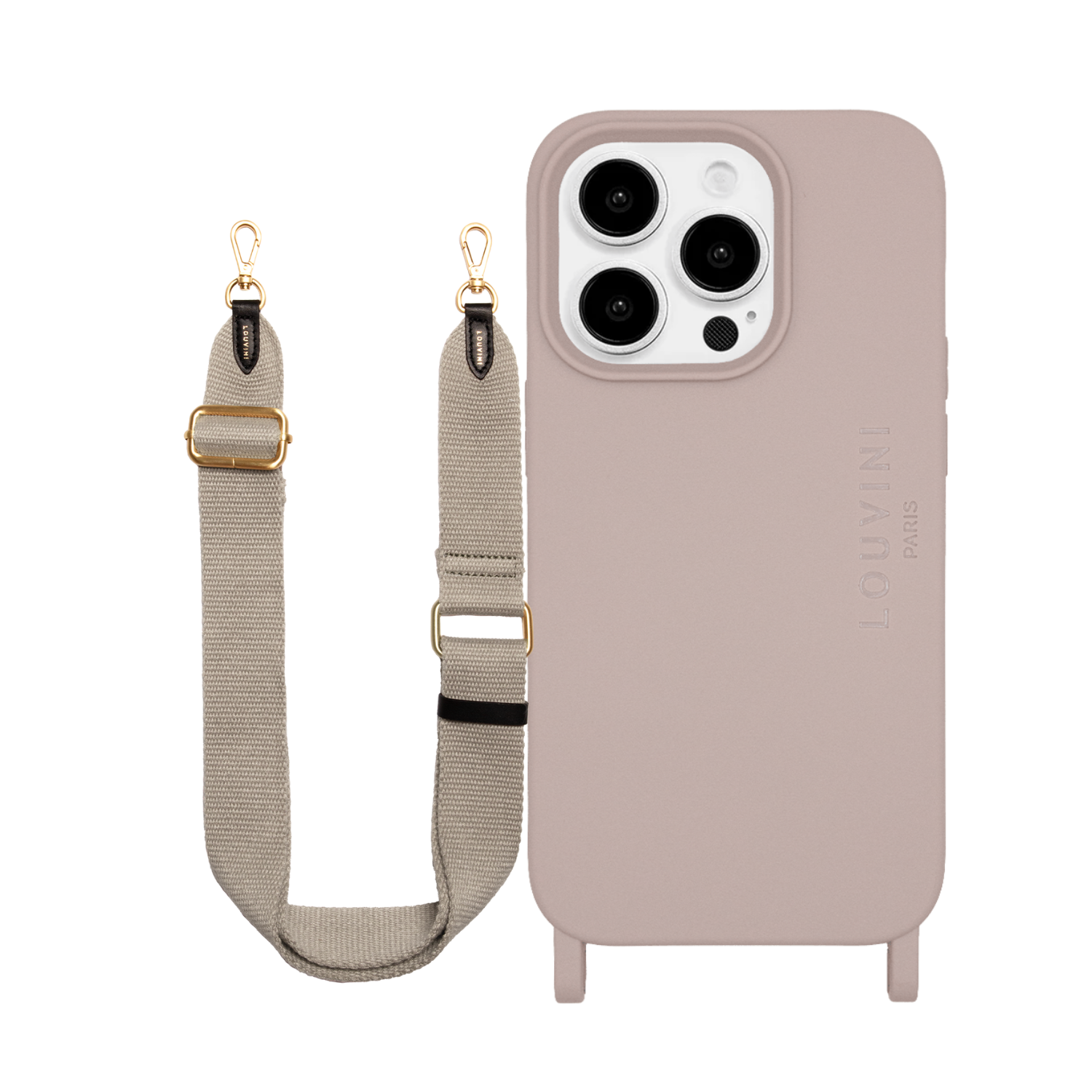 iPhone Case MILO MagSafe Taupe & OLYMPE Strap Taupe