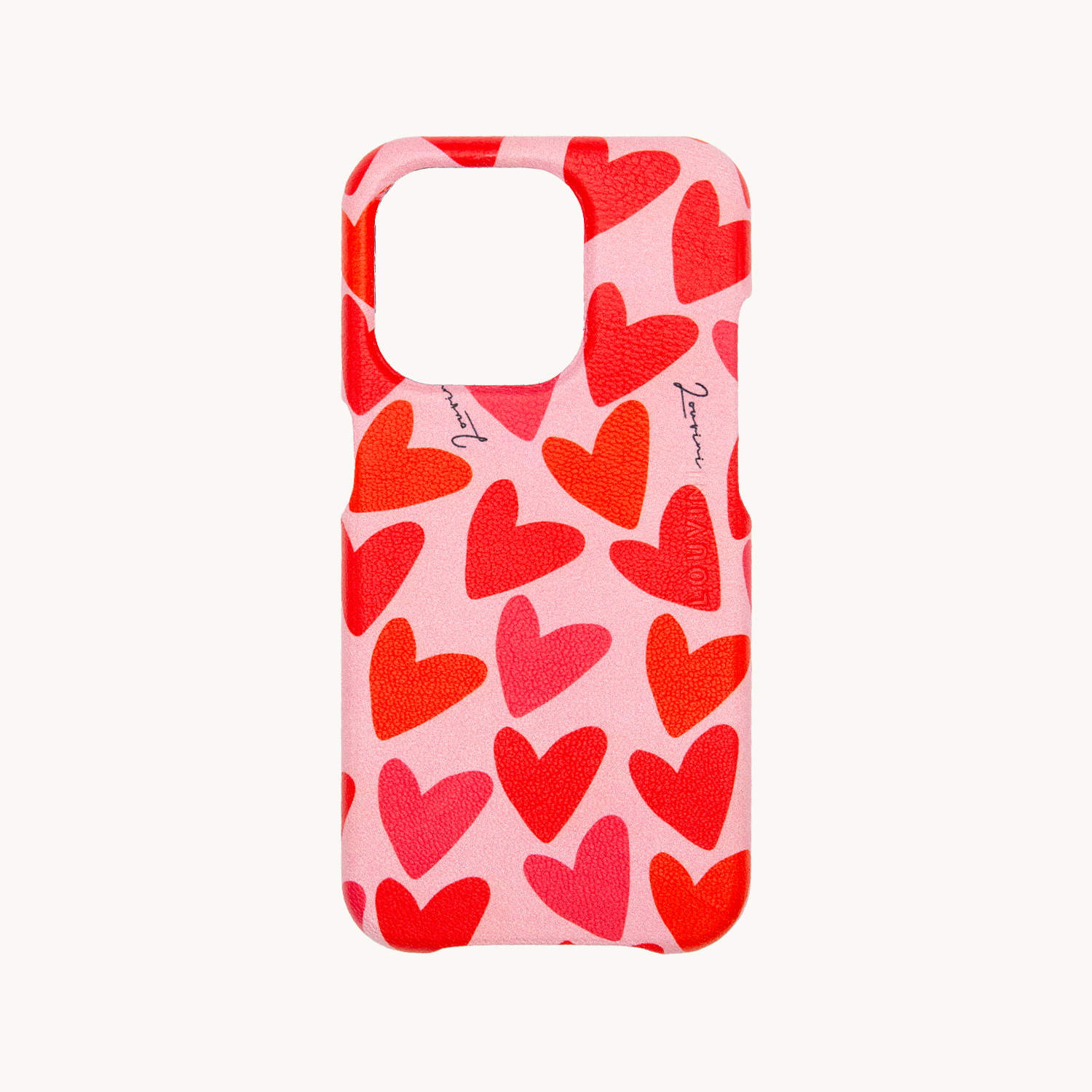 iPhone Leather Case with Rings MAX - Hearts