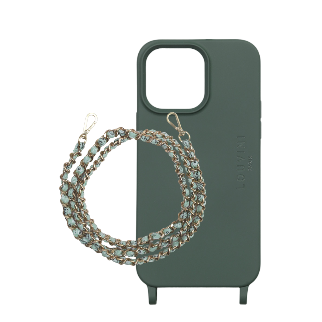 Milo Olive iPhone Case & Bonnie Green Chain