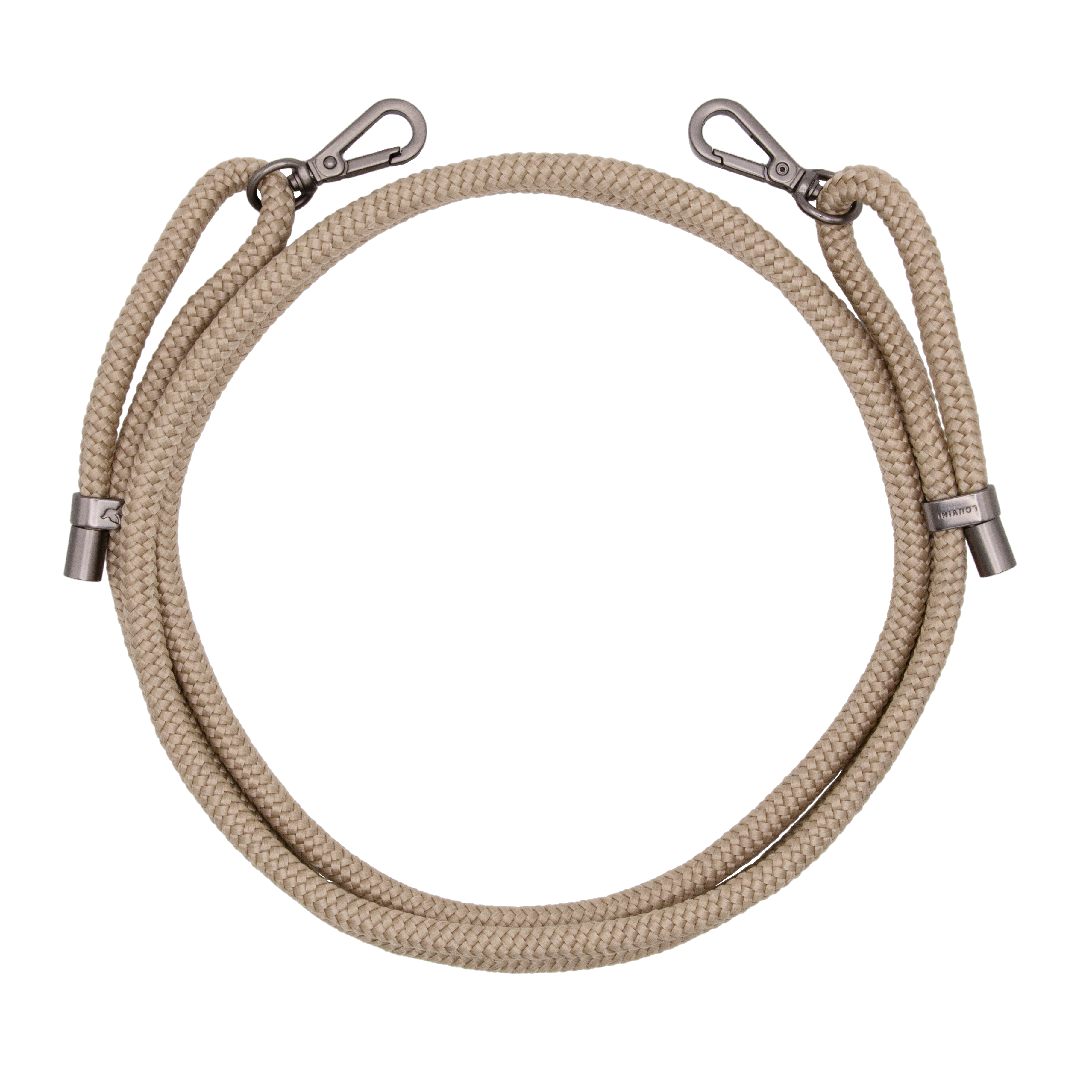 cordon bandoulière pour téléphone sable avec mousquetons details