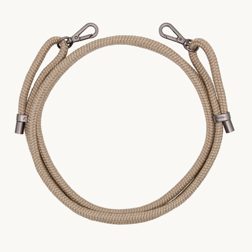 cordon bandoulière pour téléphone sable avec mousquetons details