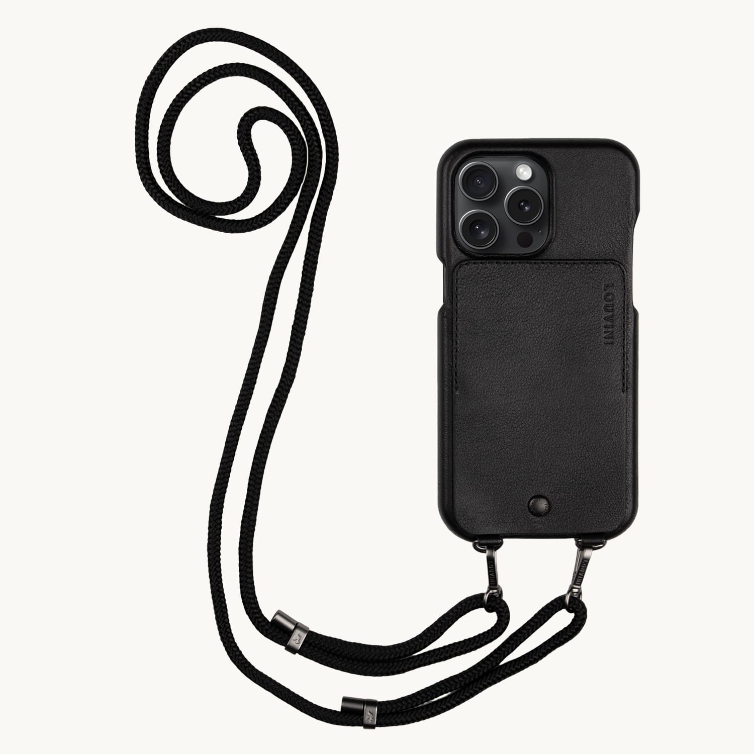 OSCAR Black Leather Case & NOAH Black Cord