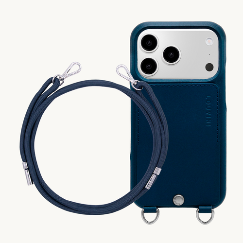 OSCAR Silver Navy iPhone Case & Cord LIAM Navy