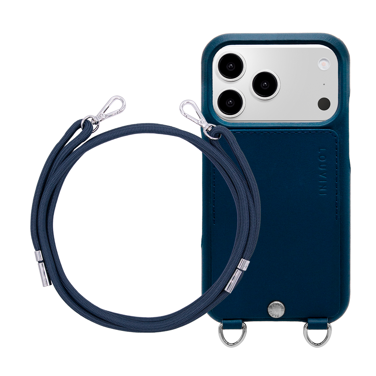 OSCAR Silver Navy iPhone Case & Cord LIAM Navy