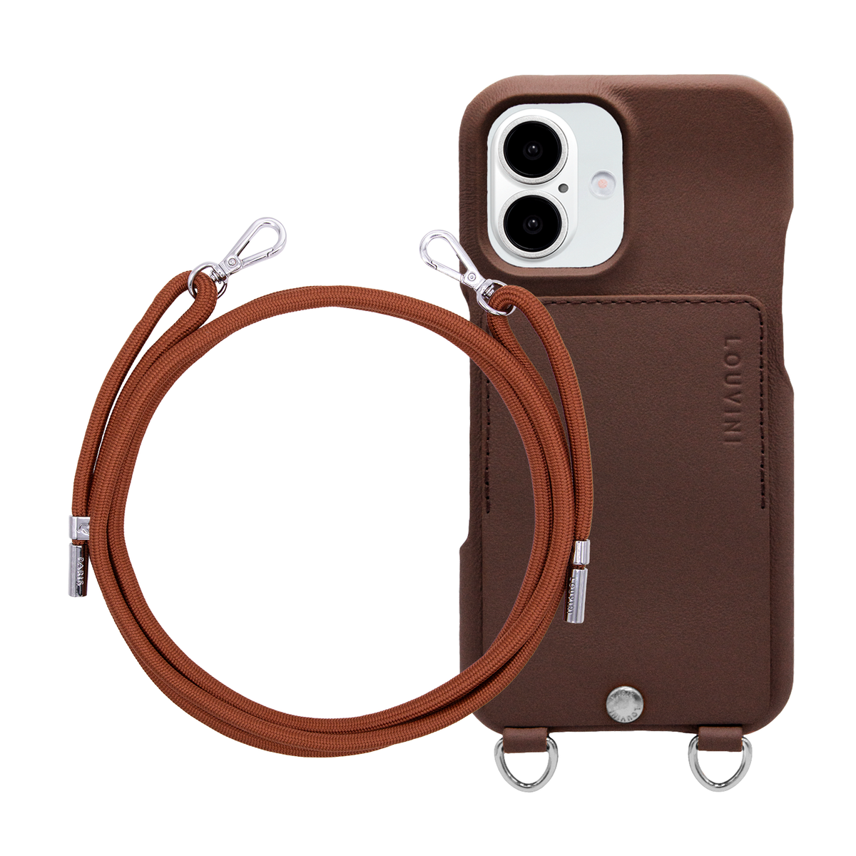 OSCAR Silver Brown iPhone Case & Cord LIAM Brown