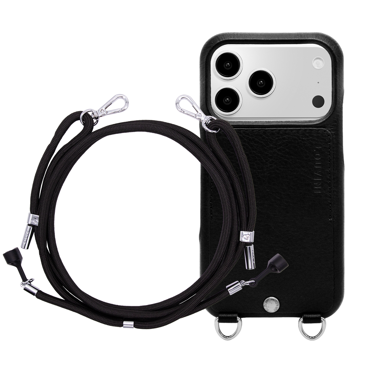 OSCAR Silver Black iPhone Case & Cord LEE Black