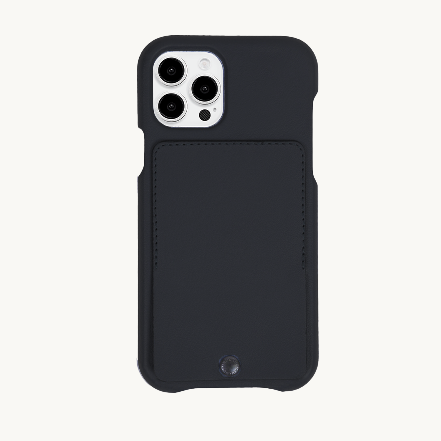 Coque iPhone avec étui en cuir noir