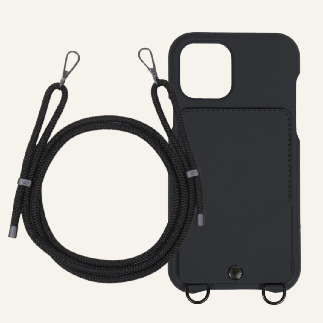 OSCAR Black Leather Case & NOAH Black Cord