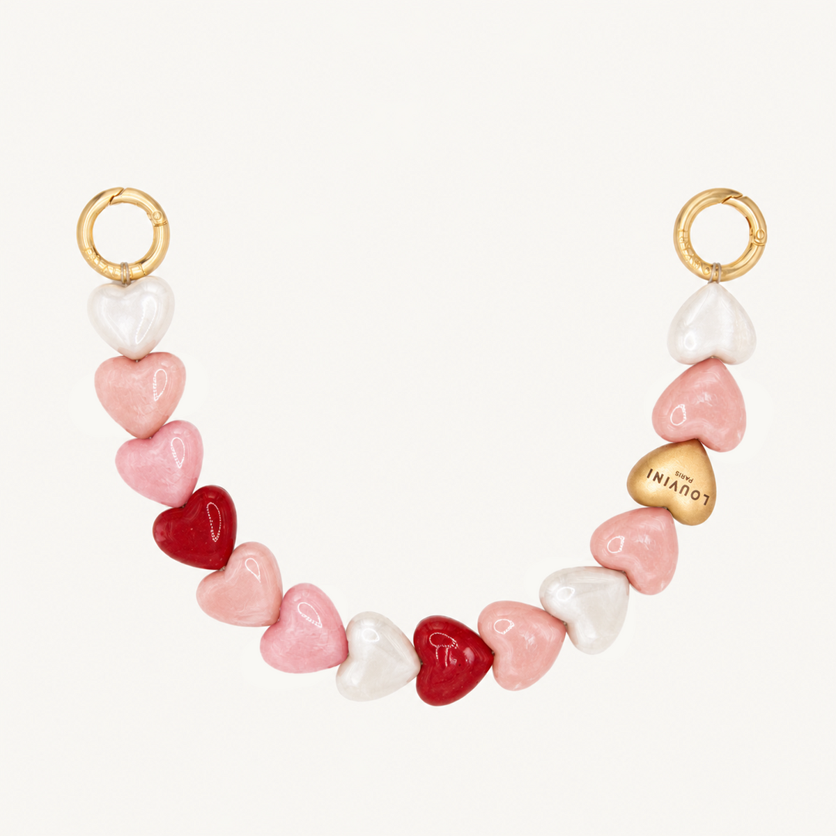 louvini paris PETIT CUORE　WHITE PEARLS louvini paris PETIT CUORE WHITE PEARLS PETIT CUORE Bracelet - Lait