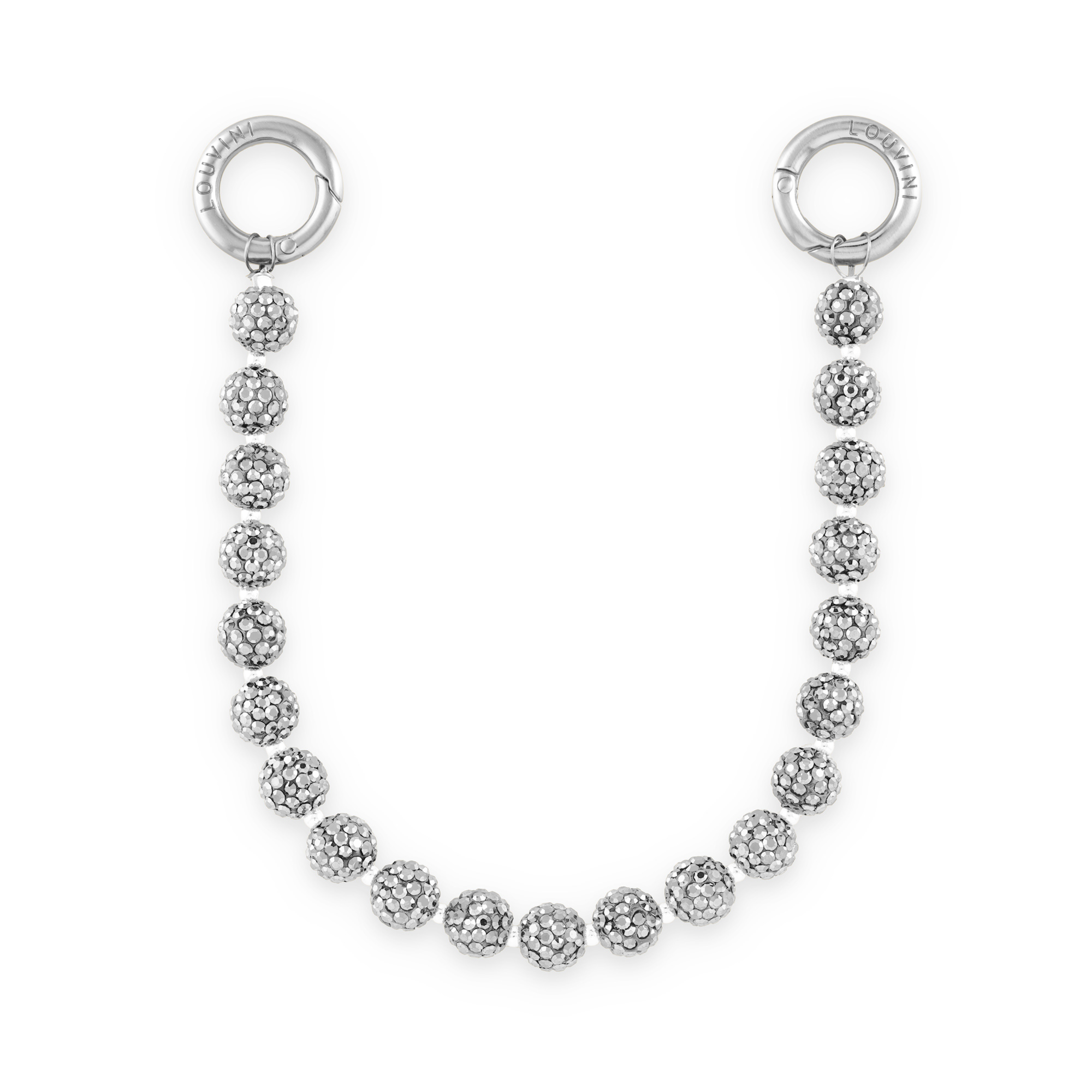 Bracelet de telephone a strass argente
