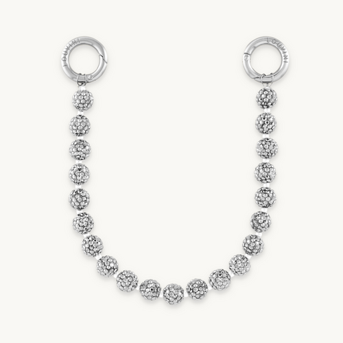 Bracelet de telephone a strass argente