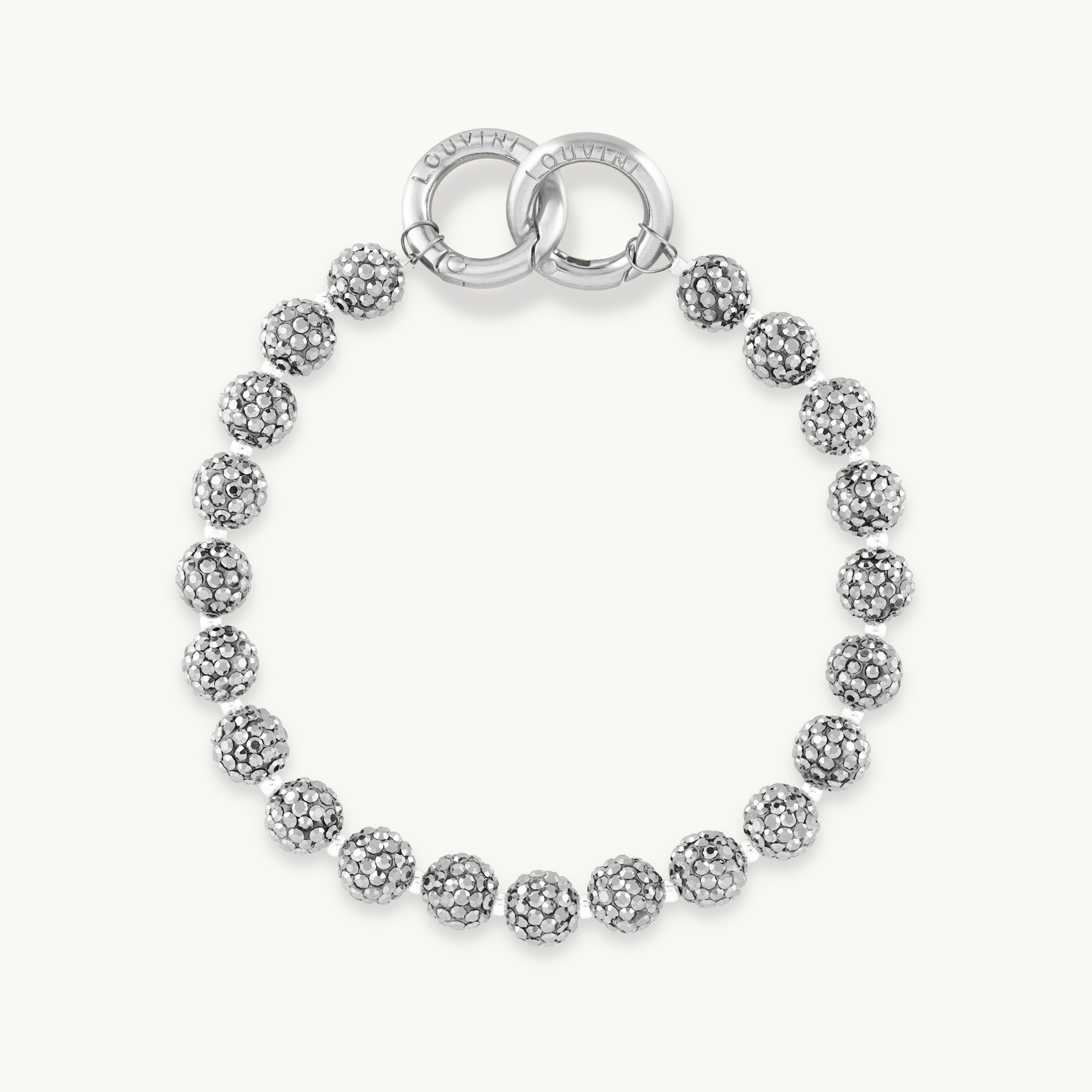 Bracelet de telephone a strass argente