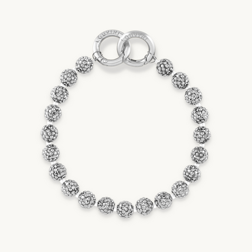 Bracelet de telephone a strass argente