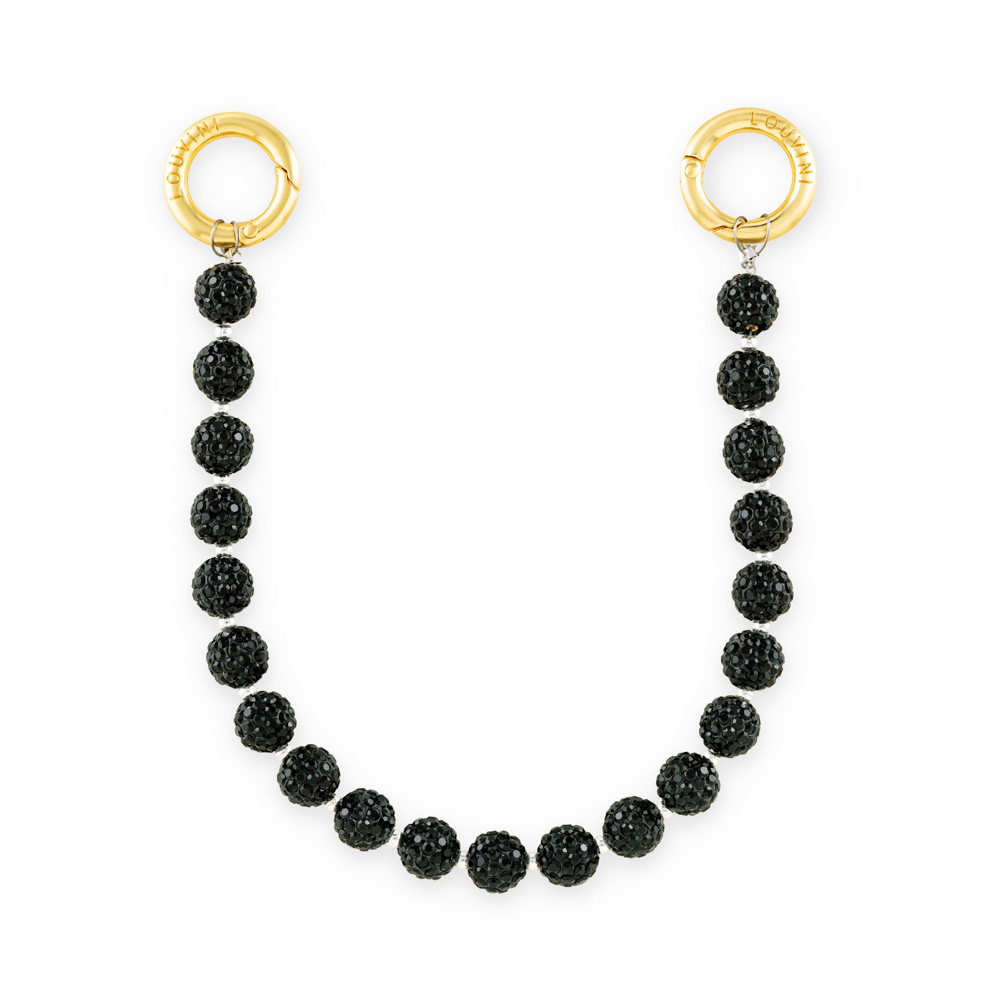 Bracelet de telephone a strass argente