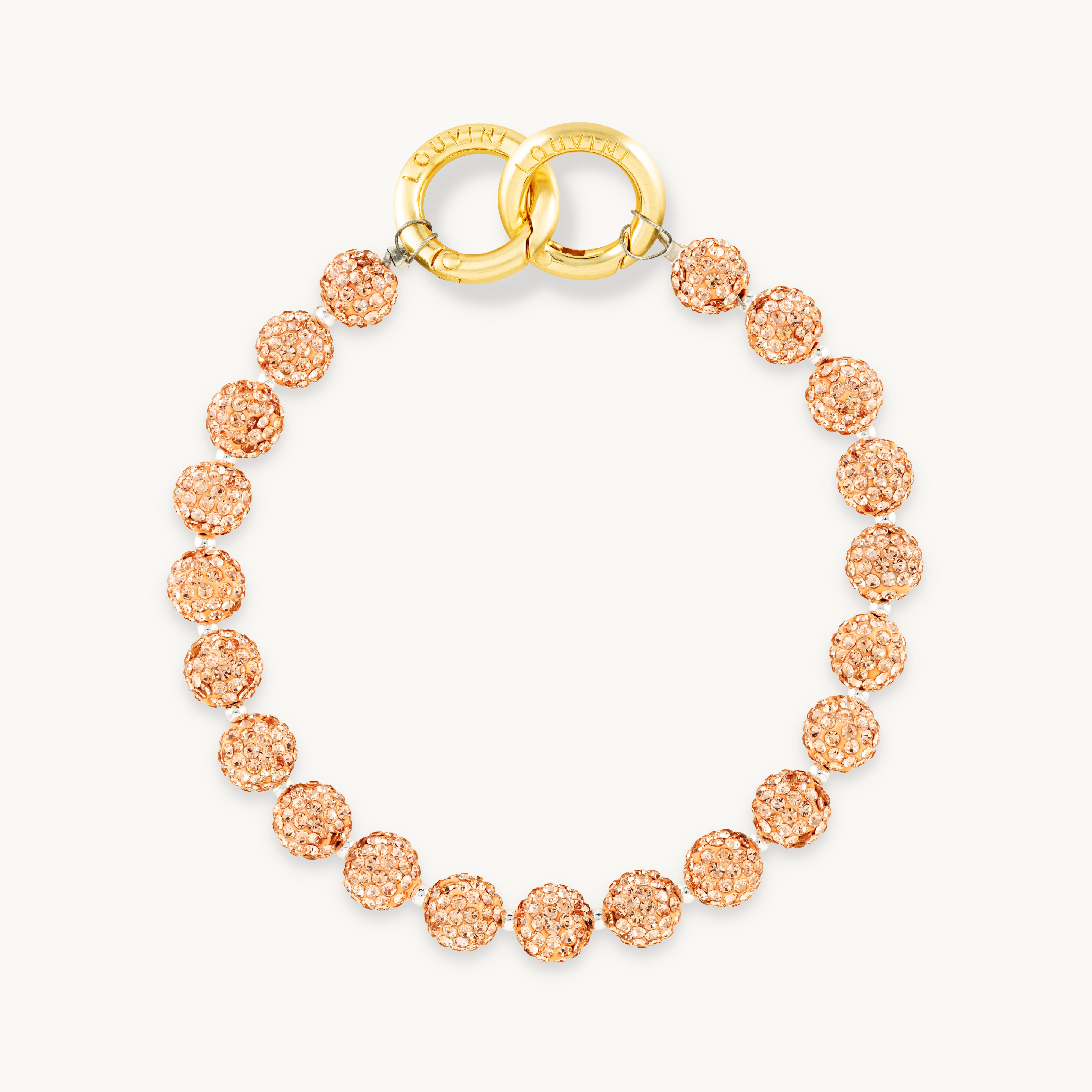 Bracelet de telephone a strass argente