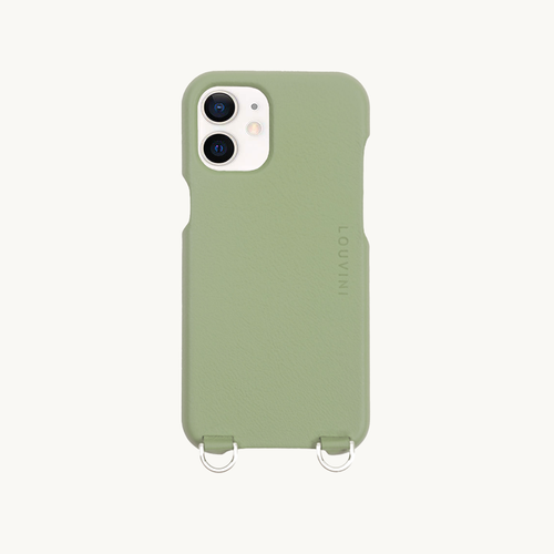 LEATHER IPHONE CASE PETIT LOU - Khaki (iPhone 12 Mini)