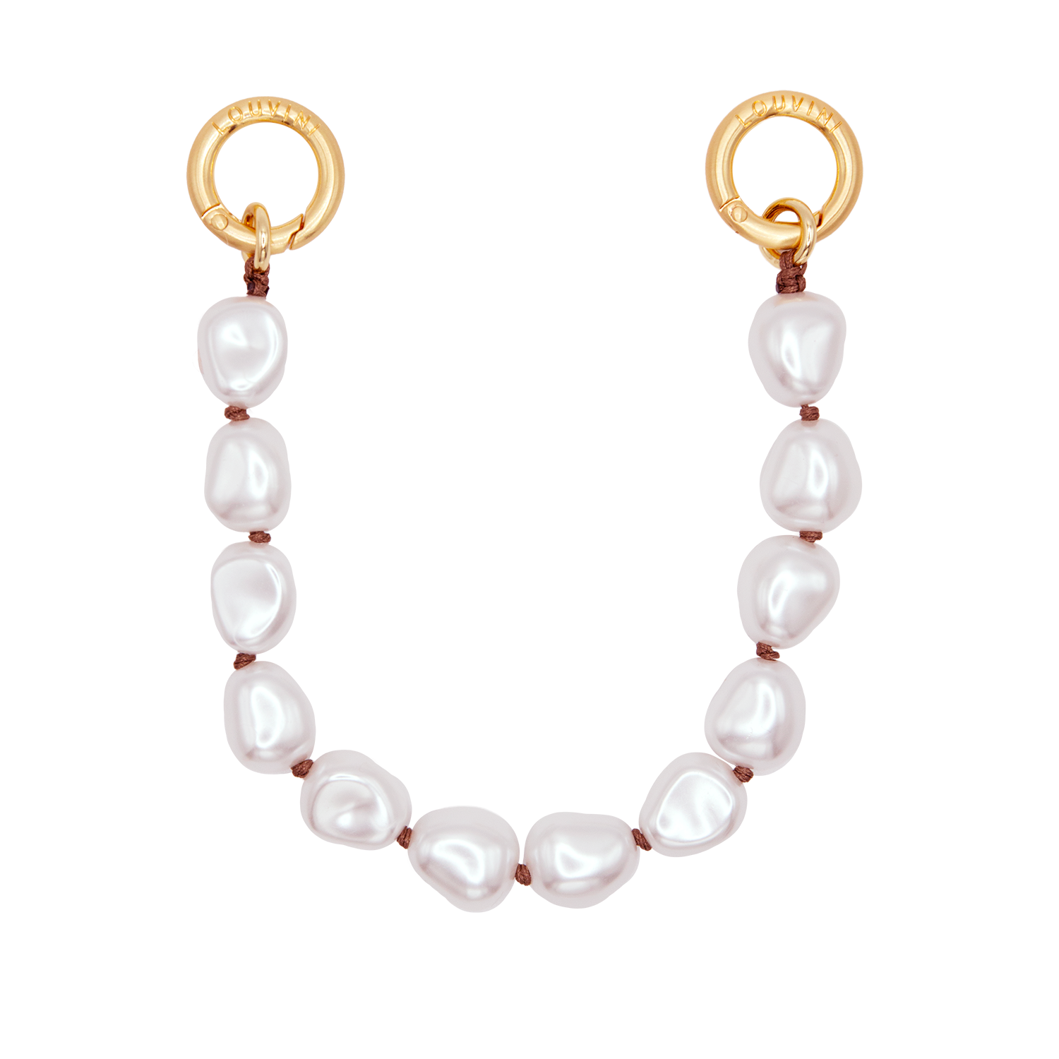 Bracelet de téléphone en perle blanche