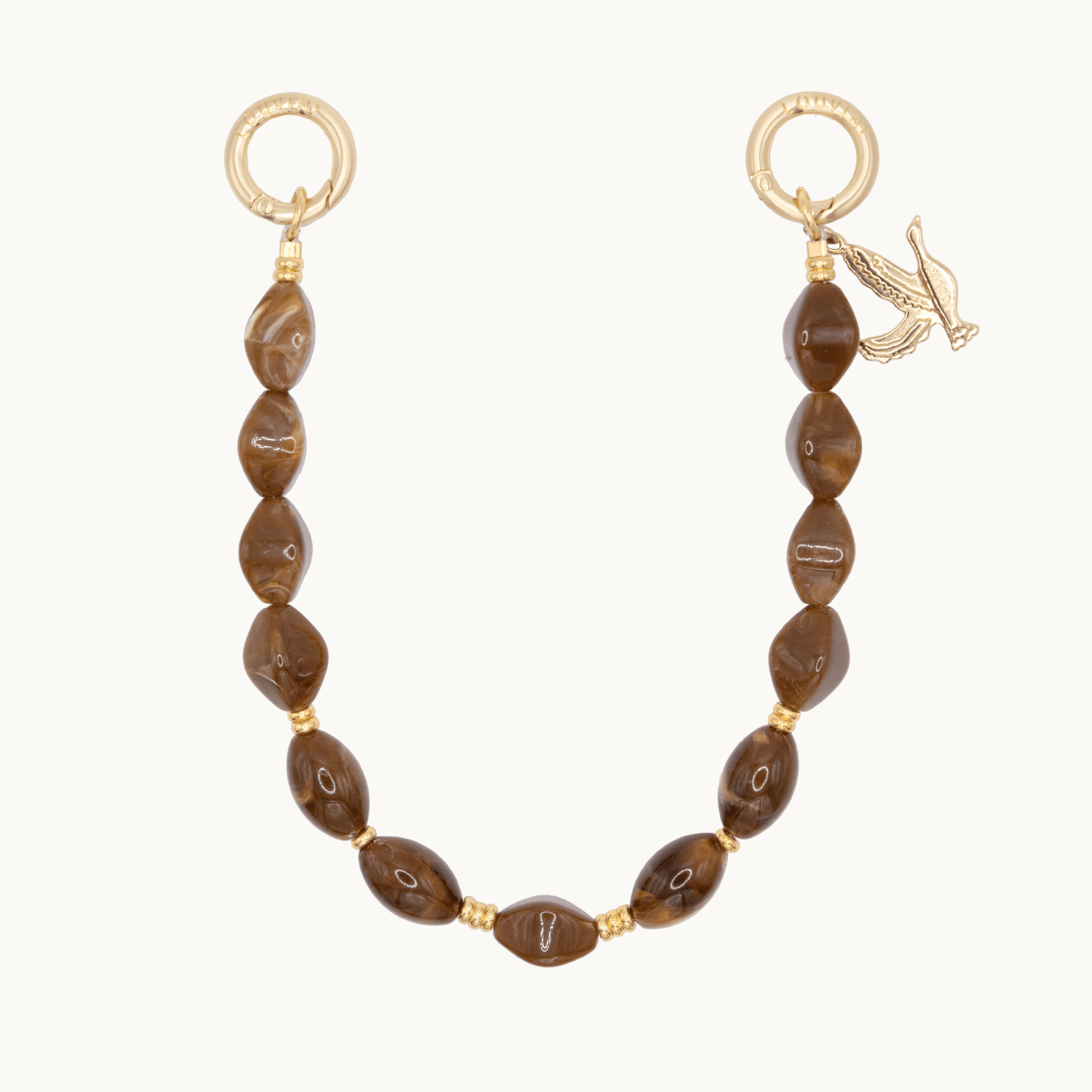 Bracelet de téléphone en résine brun