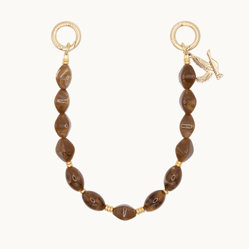 Bracelet de téléphone en résine brun