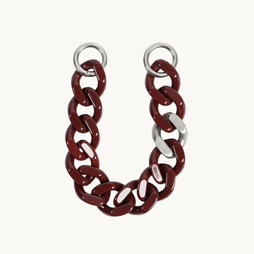 PETIT ZOE Silver Chain - Burgundy