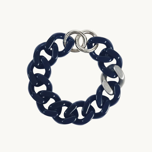 PETIT ZOE Silver Chain - Navy