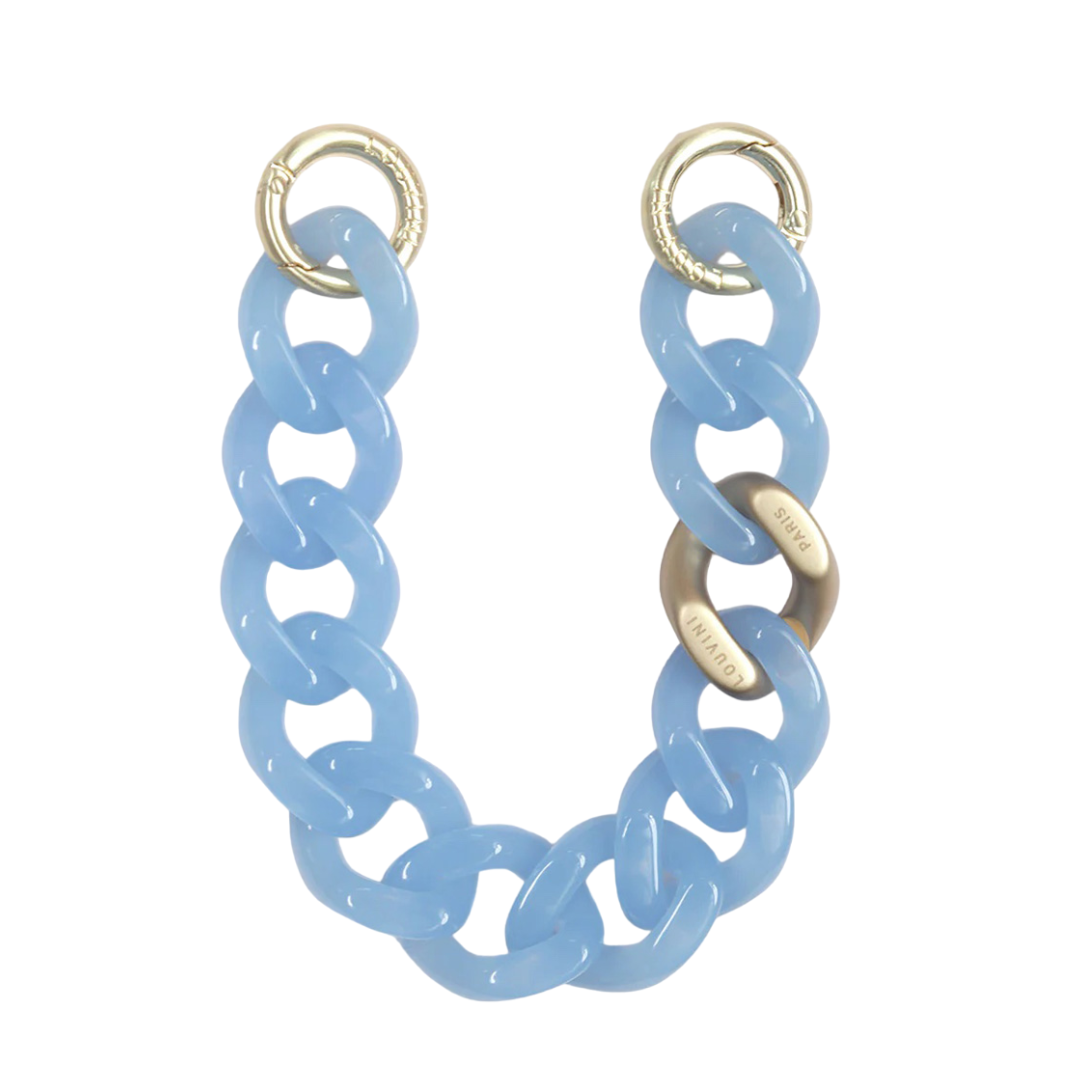 Bracelet de téléphone en résine bleu