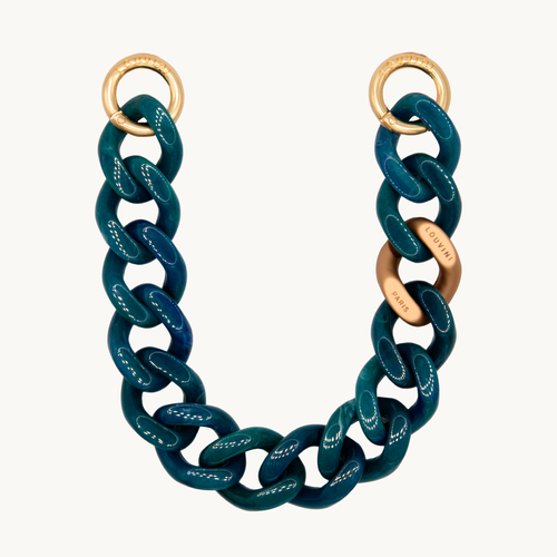 Bracelet de téléphone en résine bleu vert