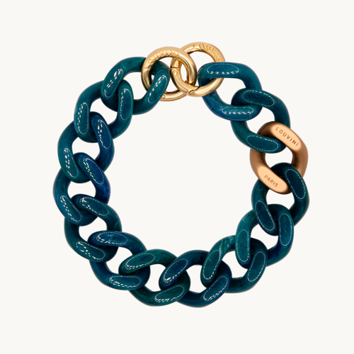 Bracelet de téléphone en résine bleu vert