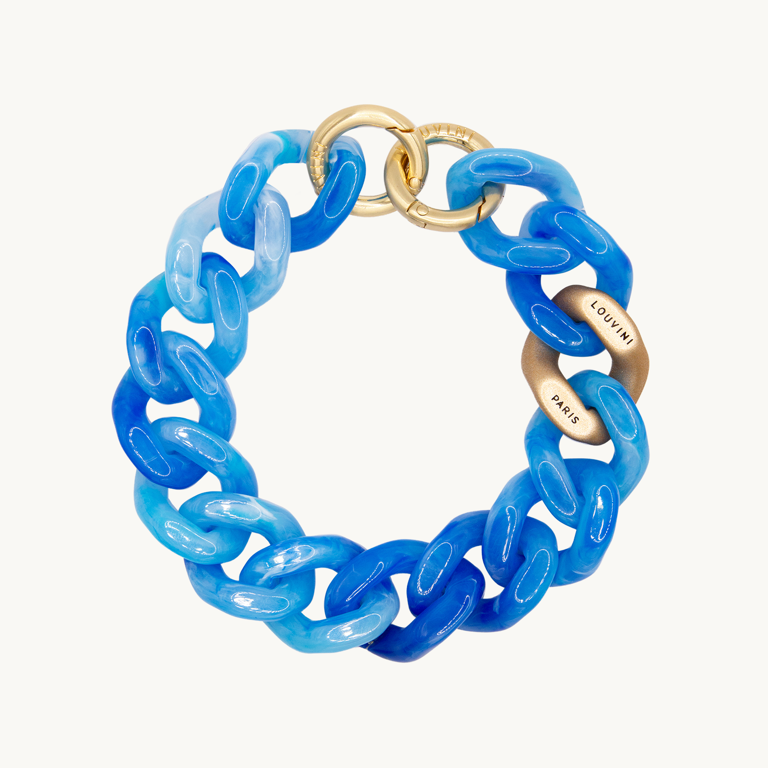 Bracelet de téléphone en résine bleuette