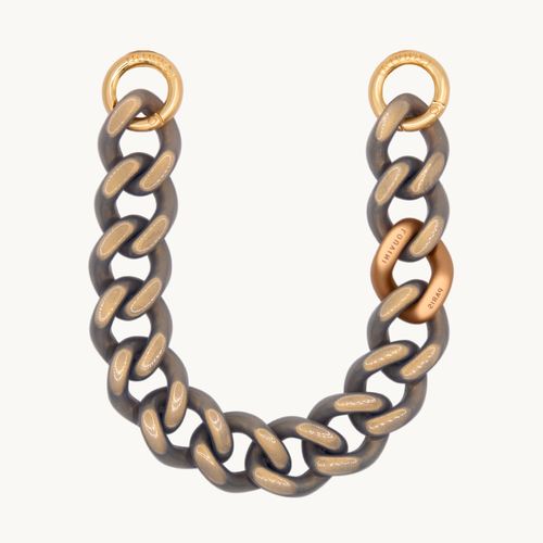 Bracelet de téléphone en résine gris doré
