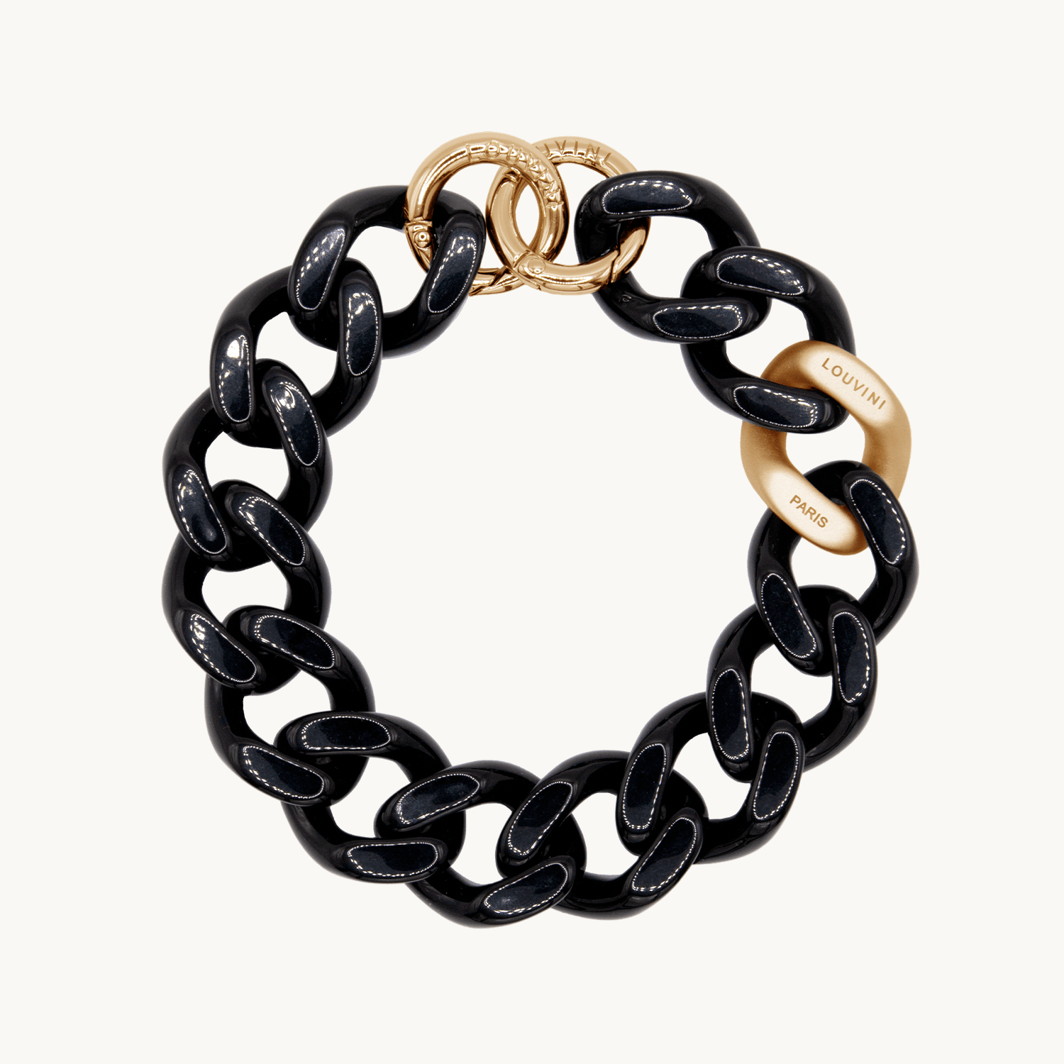 Bracelet de téléphone en résine noir