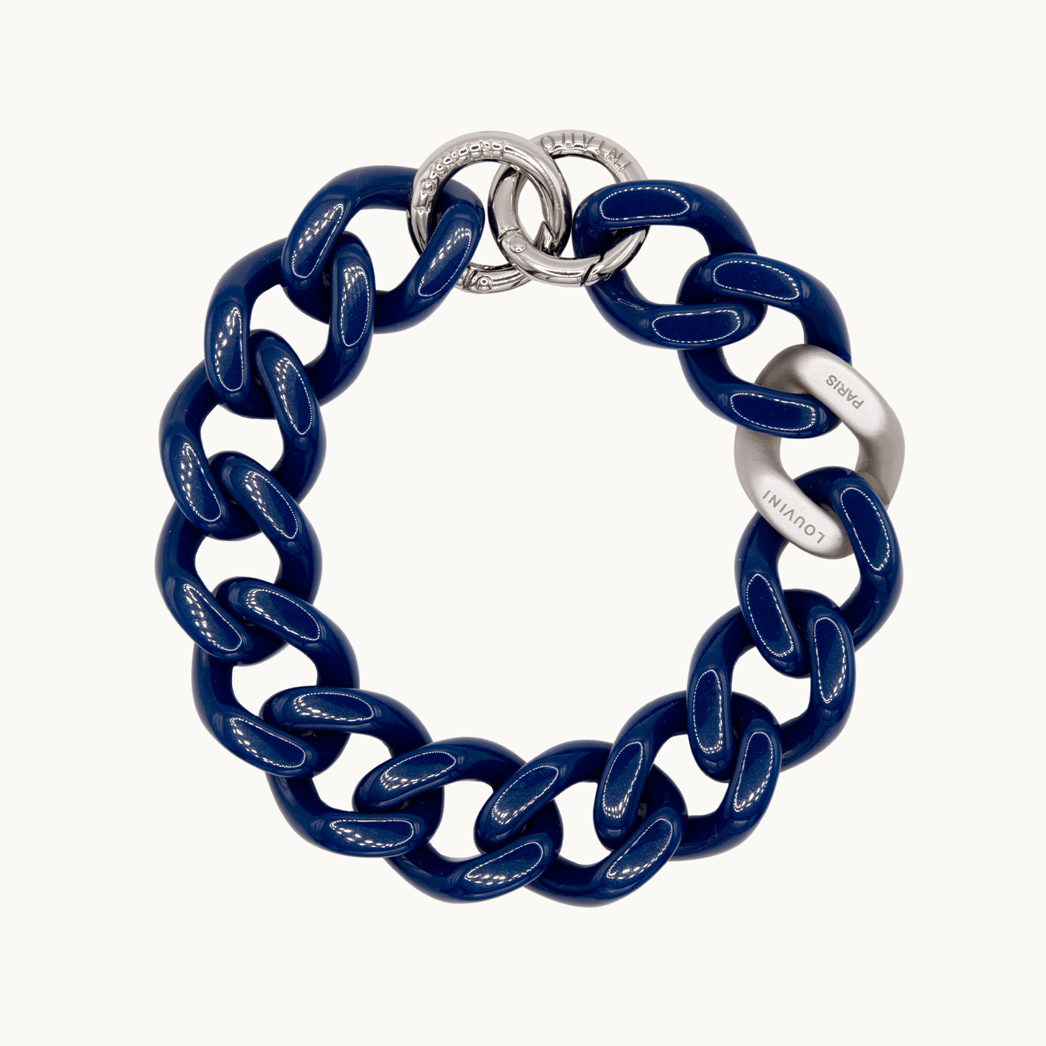 PETIT ZOE Silver Chain - Navy