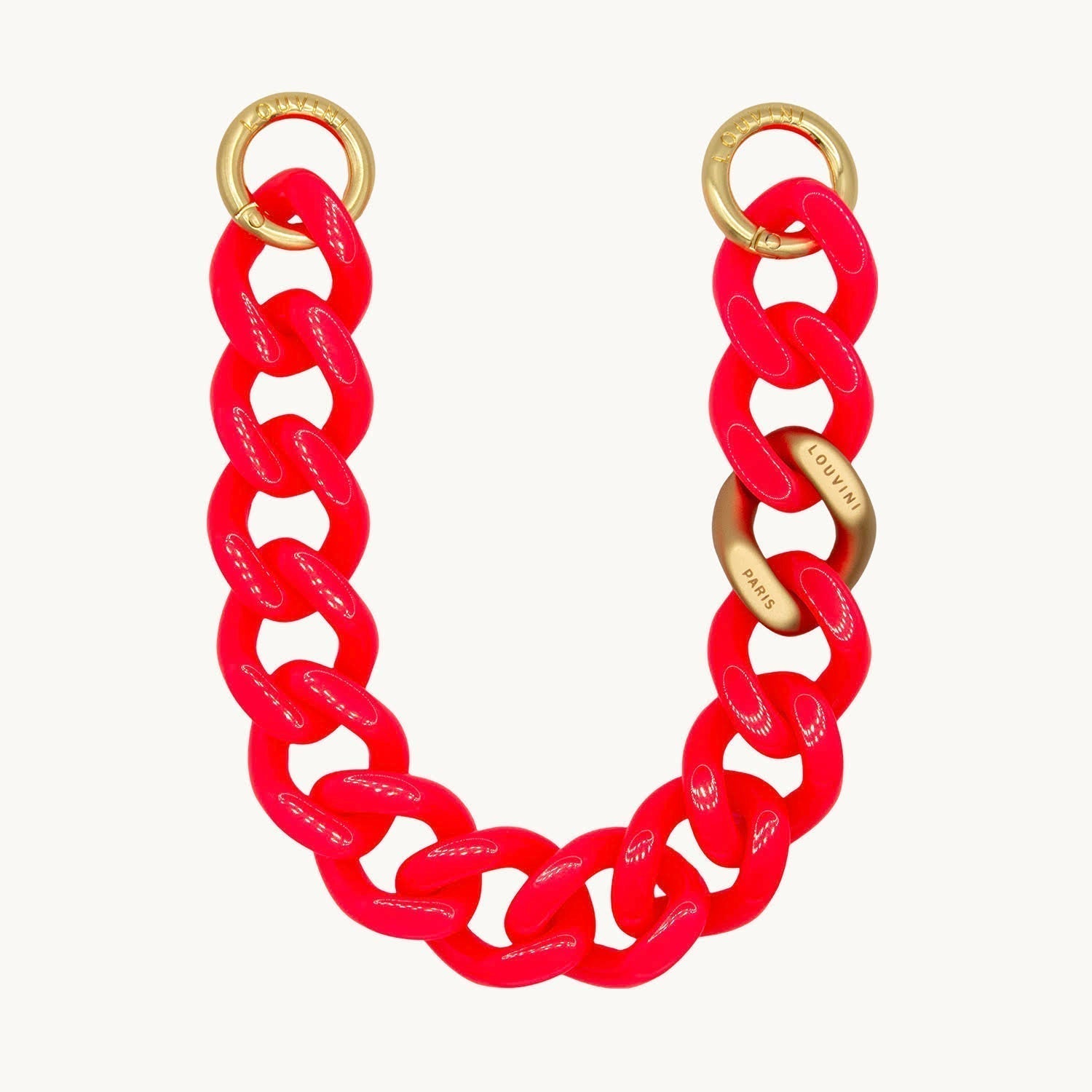 Bracelet de téléphone en résine rose fluo