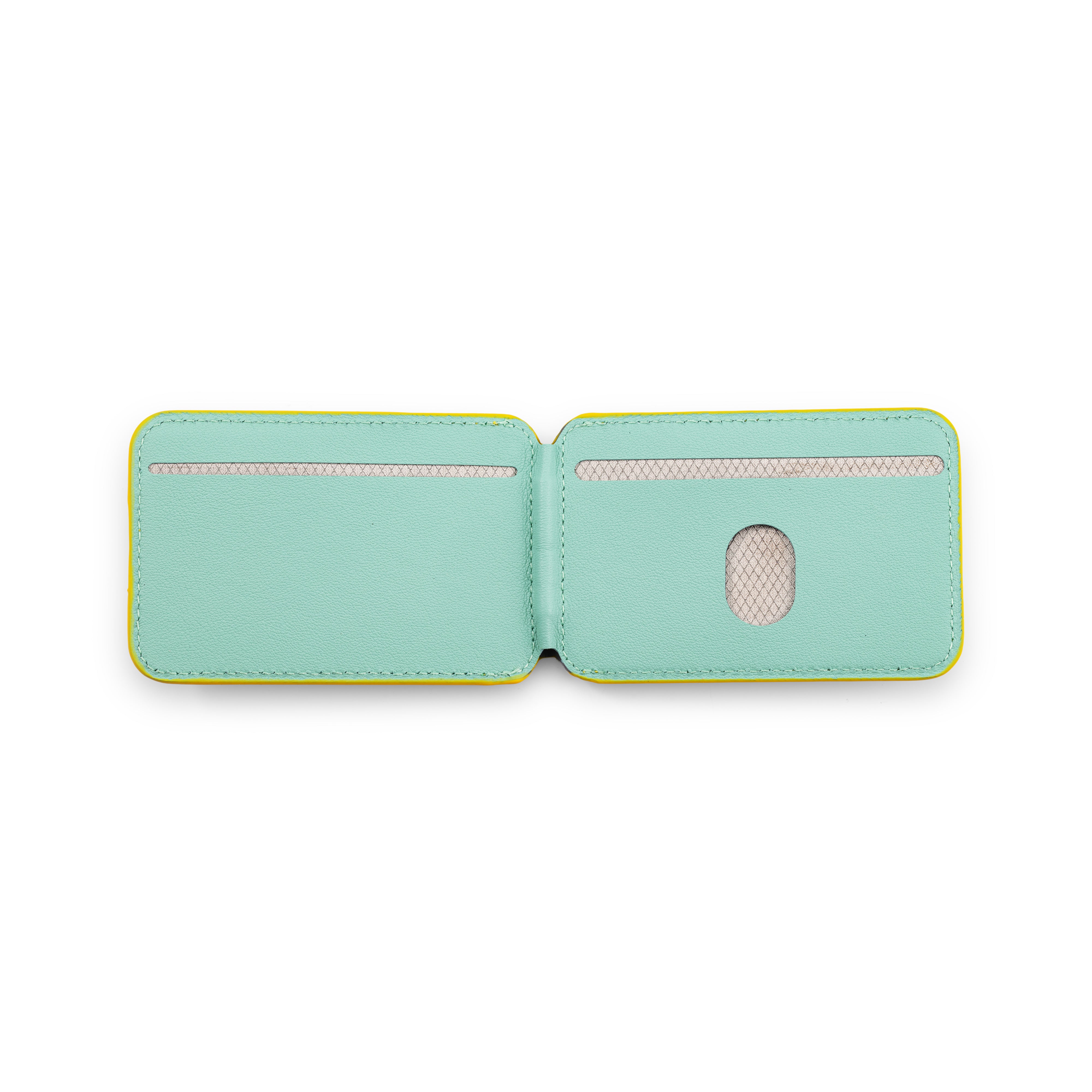 Porte-cartes MagSafe jaune pour coque de téléphone, accessoire pratique et tendance