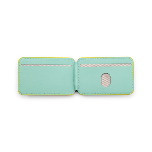 Porte-cartes MagSafe jaune pour coque de téléphone, accessoire pratique et tendance