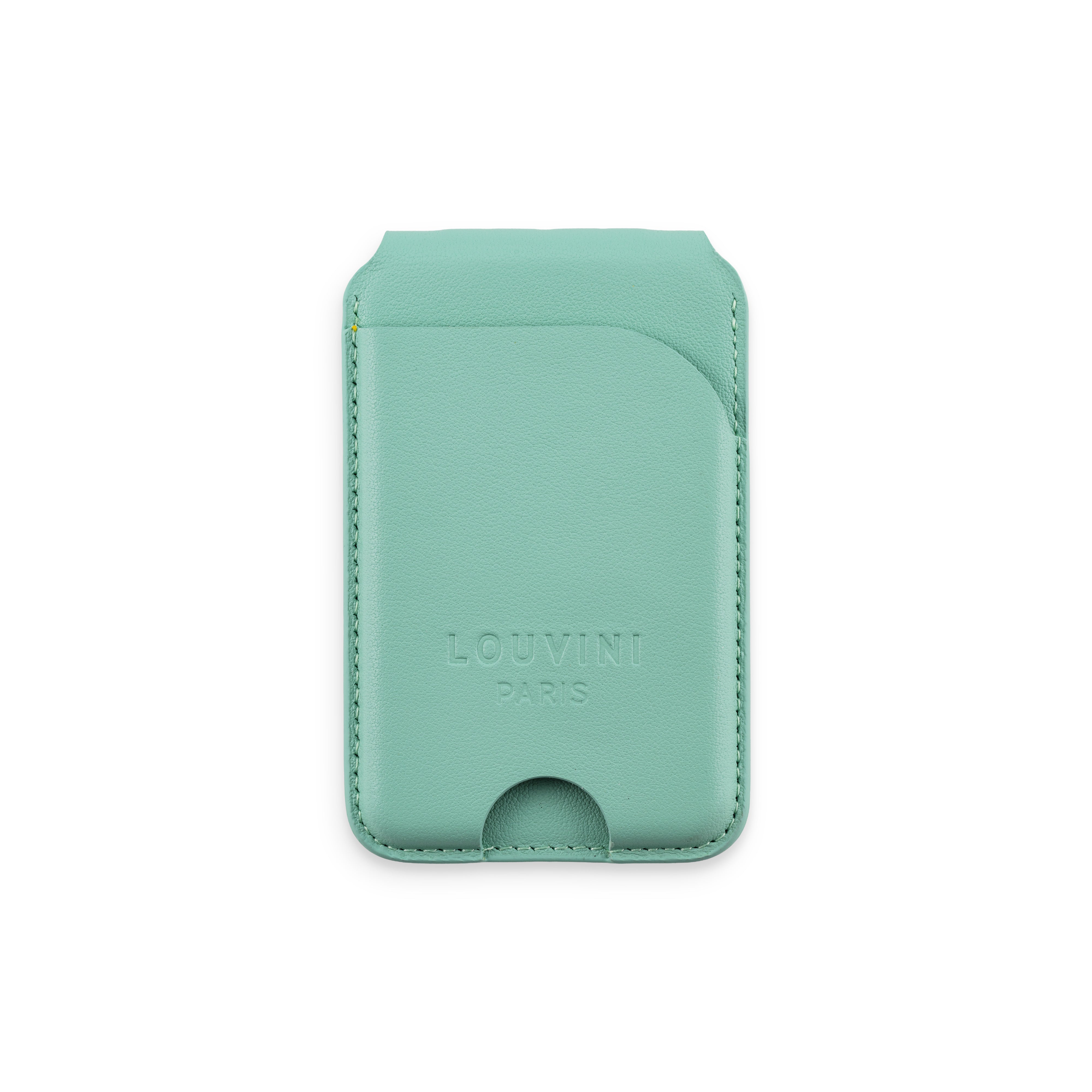 Porte-cartes MagSafe vert pour coque de téléphone, accessoire pratique et tendance