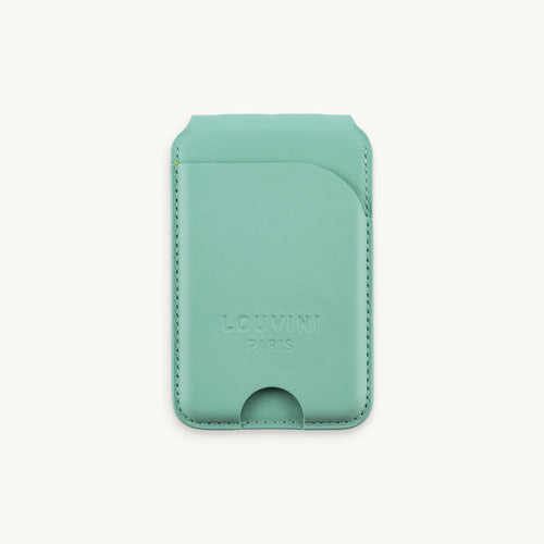 Porte-cartes MagSafe vert pour coque de téléphone, accessoire pratique et tendance