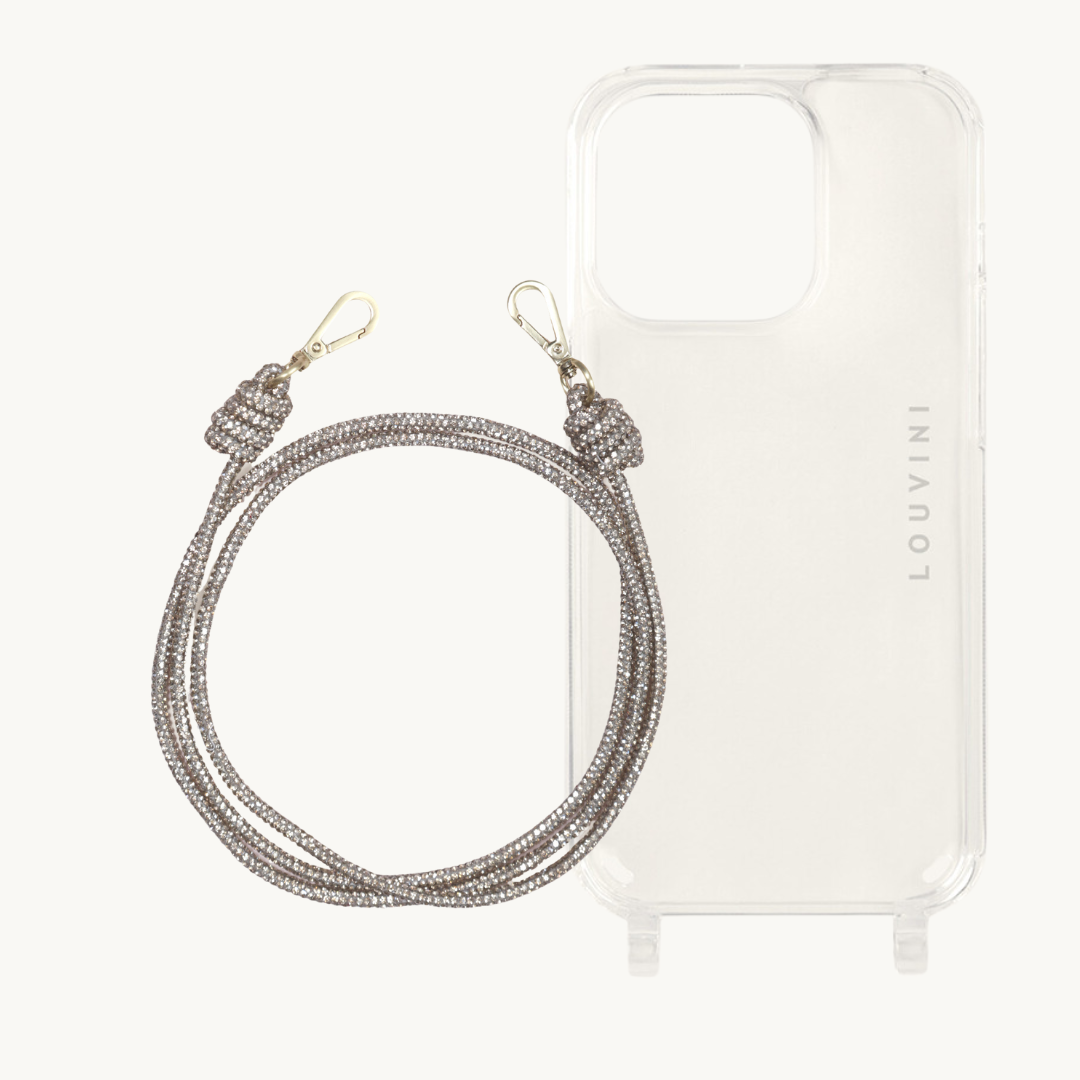 Transparent Iphone case & Gold Kim Cord 