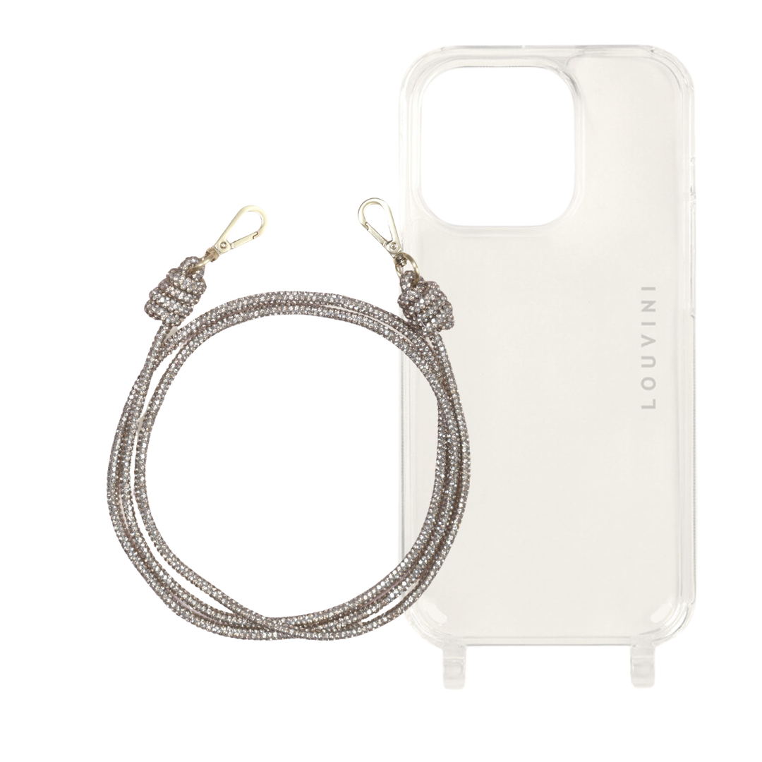 Transparent Iphone case & Gold Kim Cord 