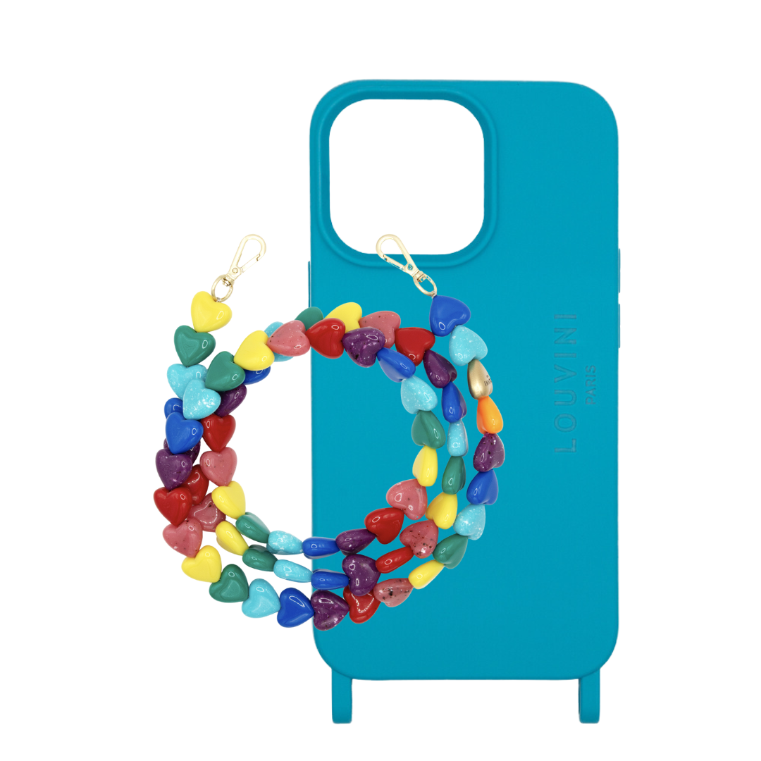 Milo Blue iPhone Case & Cuore Rainbow Chain