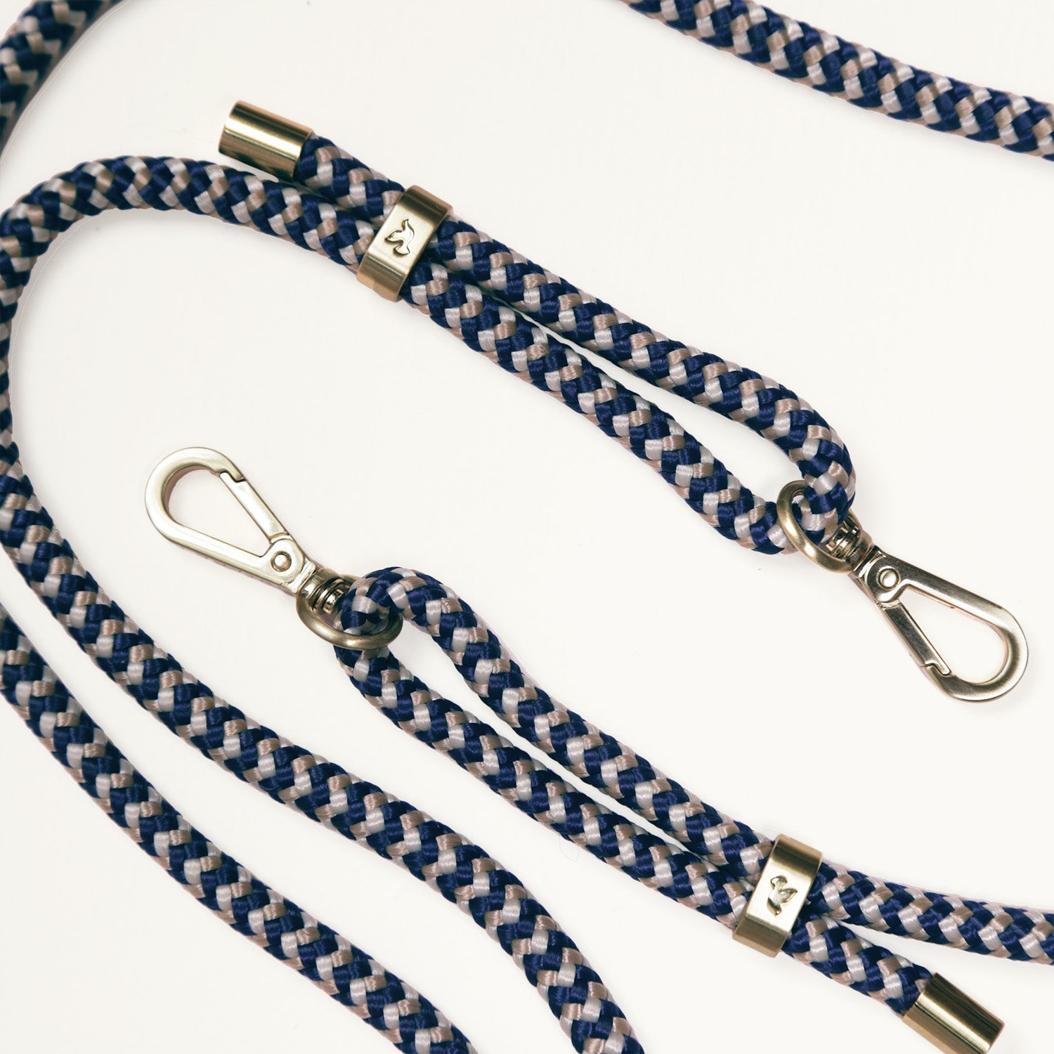 LOU Navy Leather Case & TESSA Navy-Cream Cord