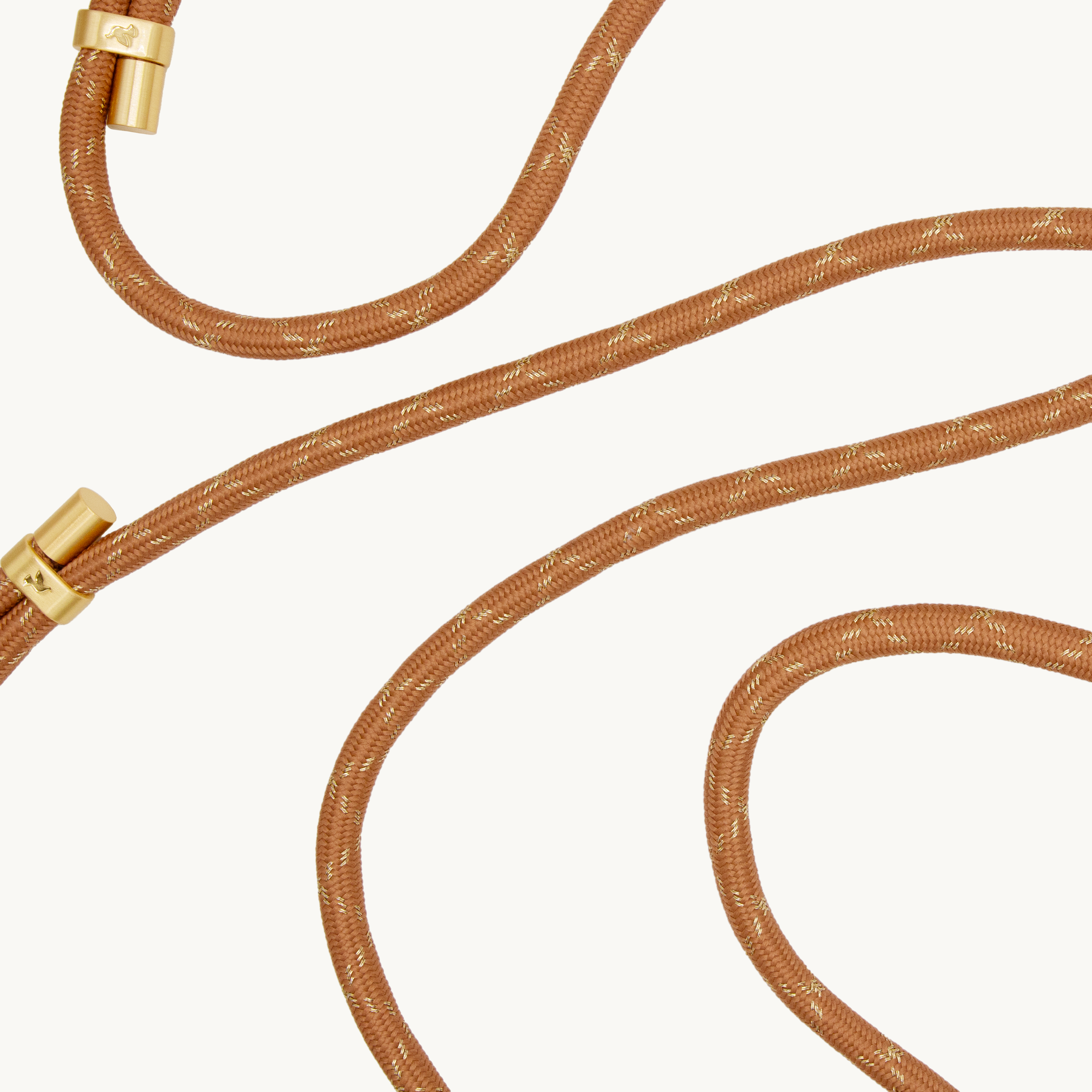 Cordon de telephone ajustable cannelle dore