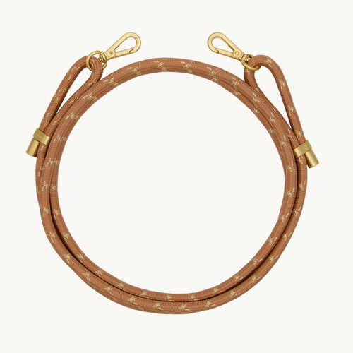 Cordon de telephone ajustable cannelle dore