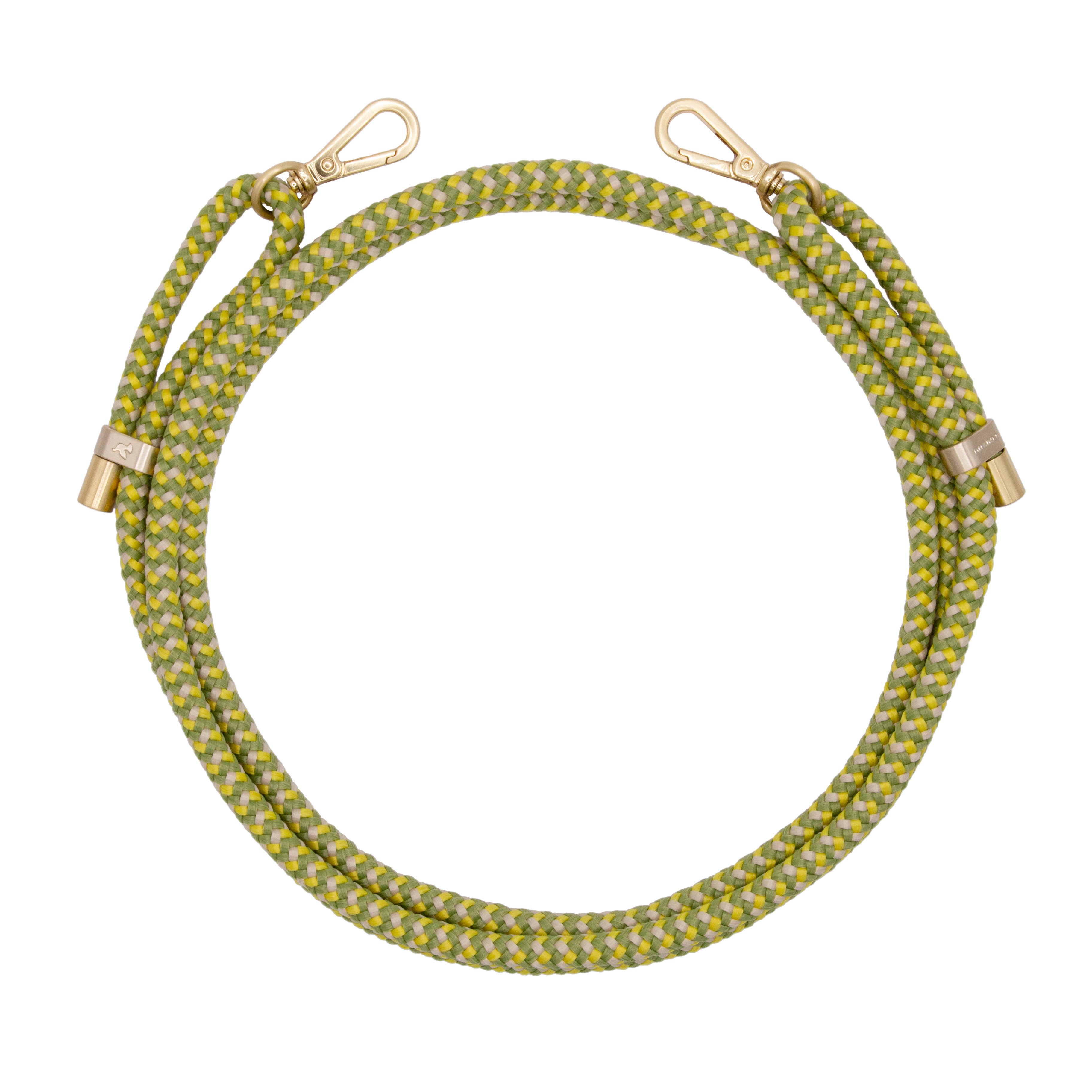 Cordon de telephone ajustable kaki jaune