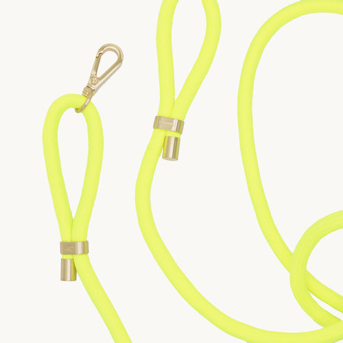 cordon ajustable pour téléphone jaune fluo