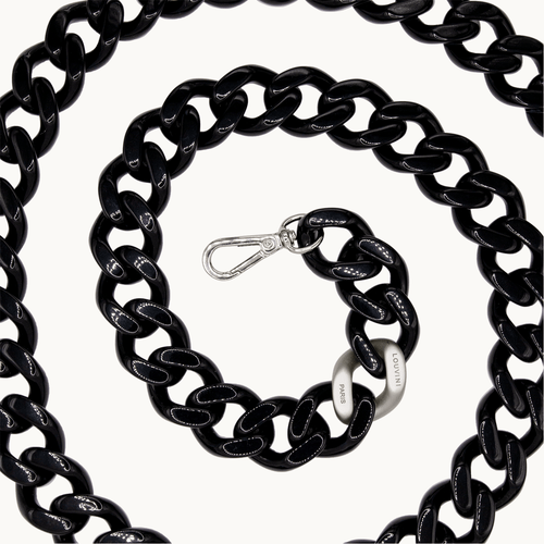 ZOE silver Chain - Black