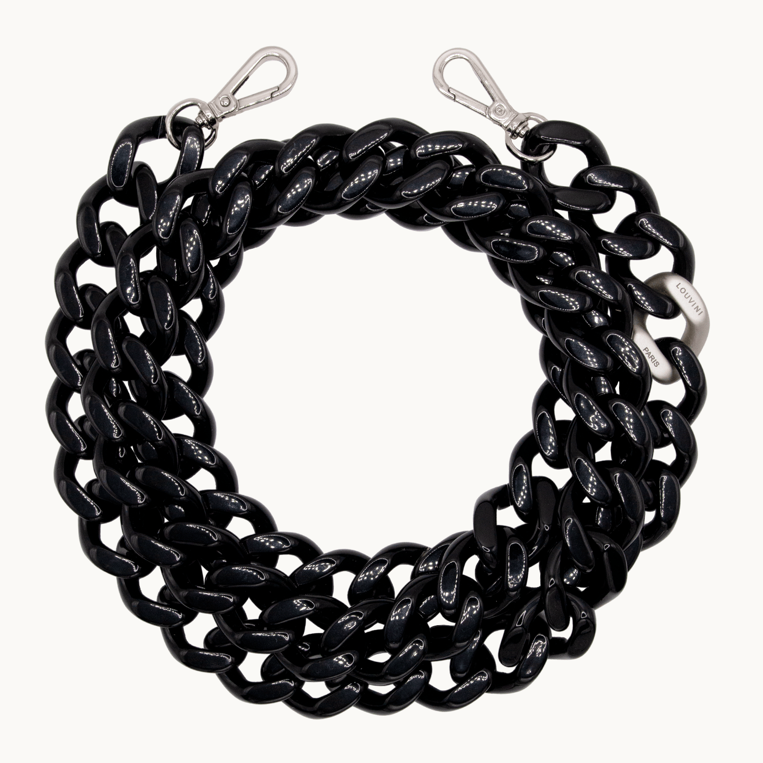 ZOE silver Chain - Black