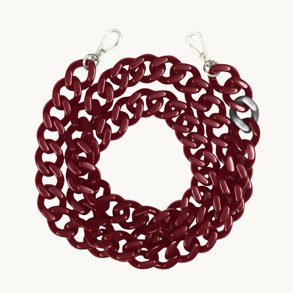 ZOE silver Chain - Burgundy
