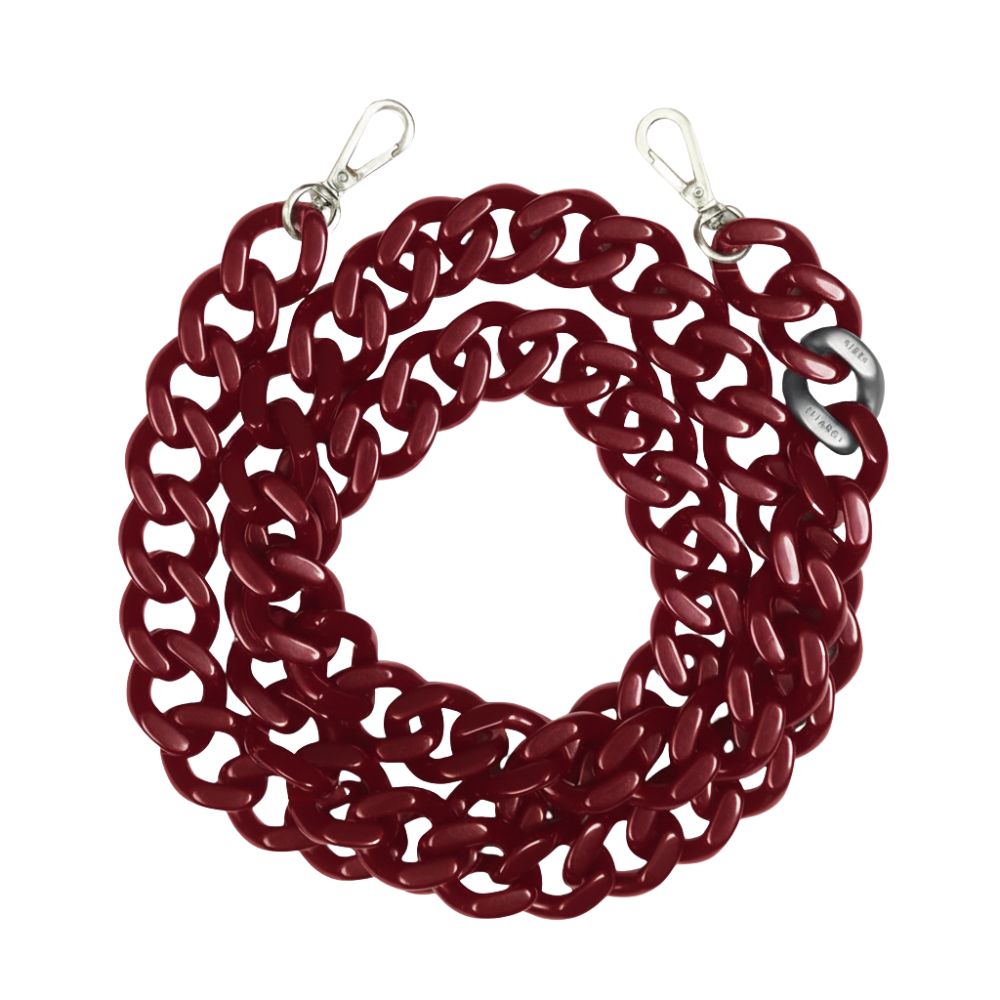 ZOE silver Chain - Burgundy